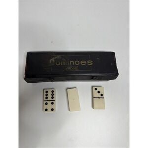 Vintage Vandel Dominos Full Set Of 28 in Rubber Collapsible Case